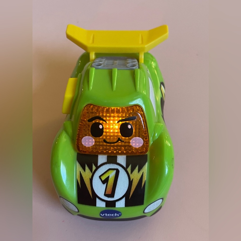 VTech Go Go Smart Wheels Racer 1 Green Yellow Race Car Toy Smartpoint Tested